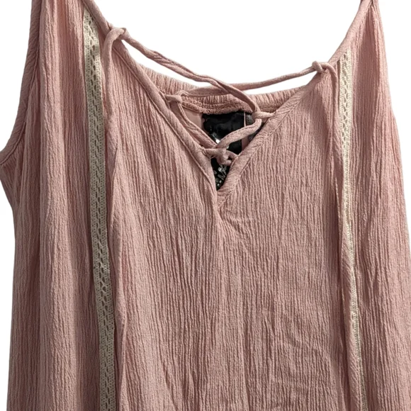 Trixxi Pale Pink Embroidered Tassel Short Dress S - Picture 2 of 2